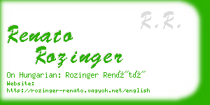 renato rozinger business card